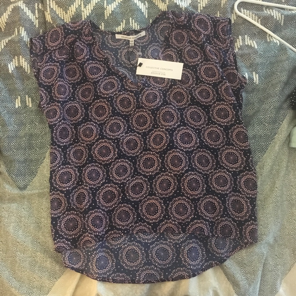 Purpley/Blue high low hem Top